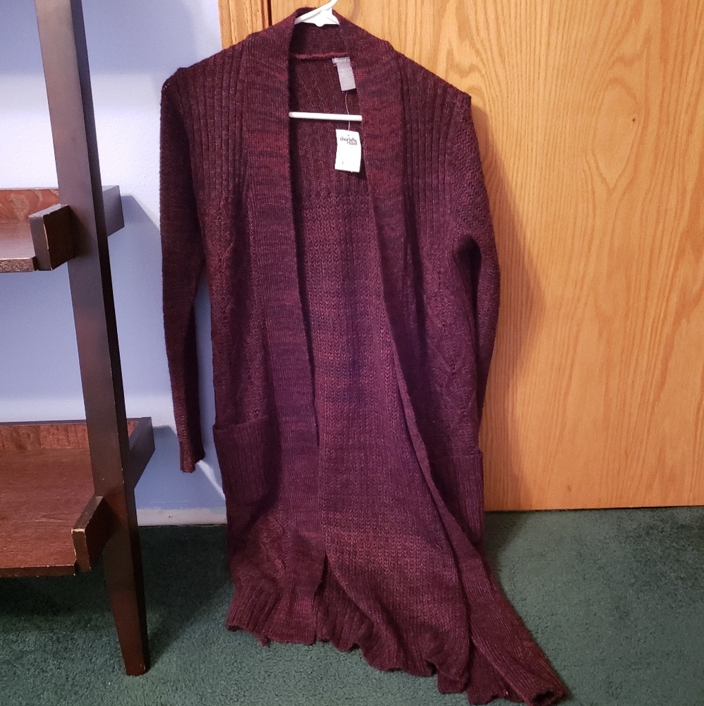 Charlotte Russe Maroon Cardigan